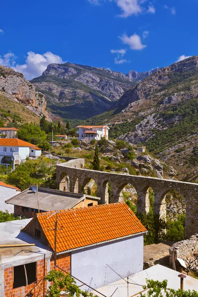 Acueducto Bar Casco Antiguo Montenegro Naturaleza Arquitectura Fondo — Foto de Stock