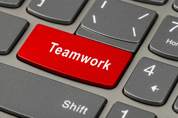Computer Notebook Keyboard Teamwork Key Technology Background — Stock Photo, Image