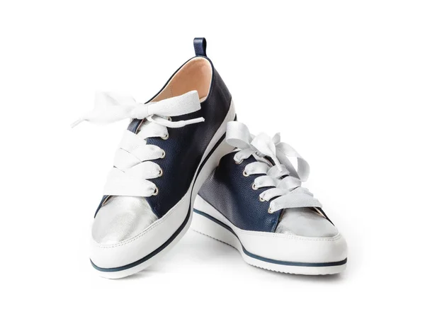 Scarpe Sportive Isolate Sfondo Bianco — Foto Stock