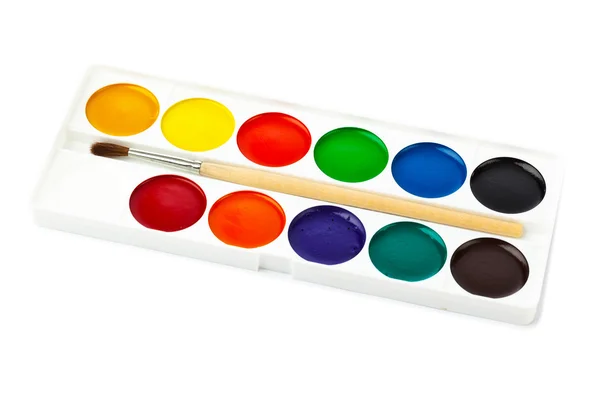 Pinsel und Farben — Stockfoto