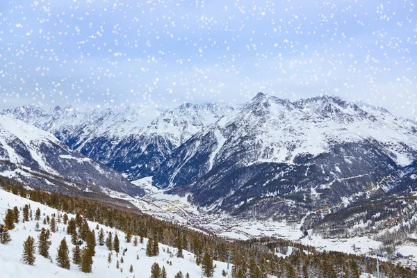 Gebirges Skigebiet Sölden Österreich — Stockfoto