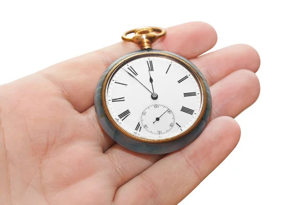 Ретро часы в руке — стоковое фото