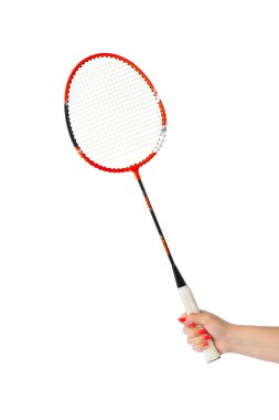 Badminton Raket ile el