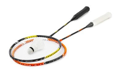 Badminton racket and shuttlecock clipart