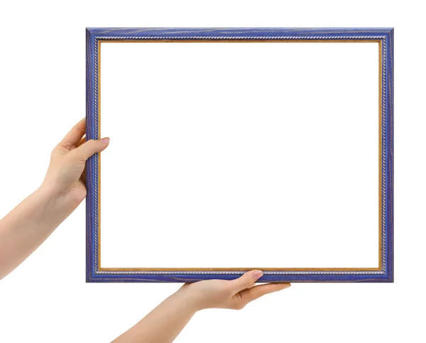 Frame in hands — Stock Photo, Image