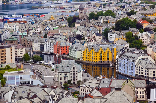 Cityscape of Alesund Norway — Stock Photo, Image