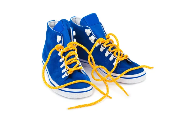 Синие кроссовки — стоковое фото