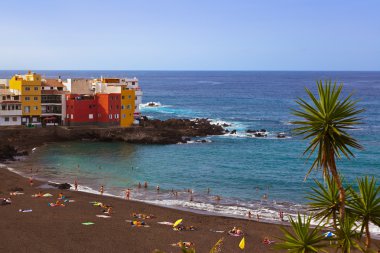 puerto de la Cruz'da - tenerife (Kanarya Adası Plajı)