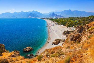 Beach at Antalya Turkey clipart