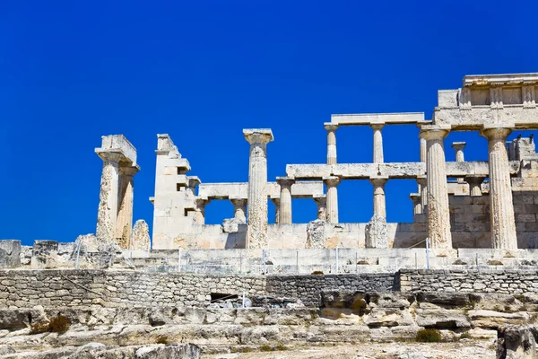 Ruiny świątyni na wyspie Egina, Grecja — Zdjęcie stockowe