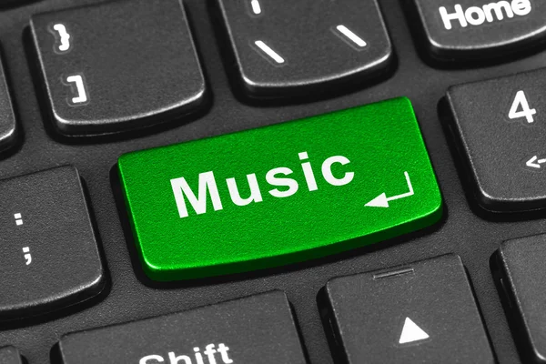 Computer notebook keyboard with Music key — Stock Photo, Image