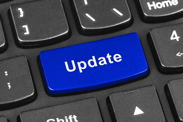 Tastiera del taccuino del computer con il tasto Update — Foto Stock