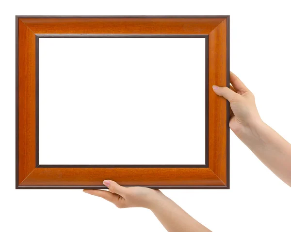 Frame in hands — Stock Photo, Image