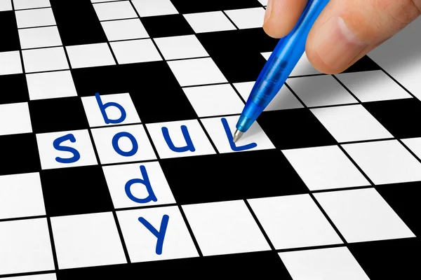 Crossword - Soul and Body — Stock Photo, Image