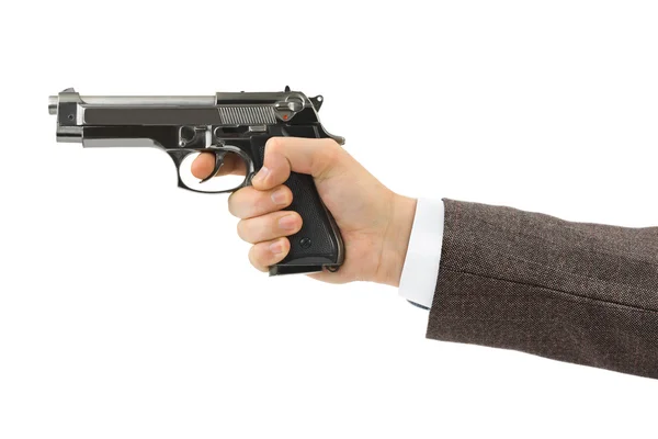 Hand med pistol — Stockfoto