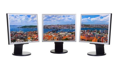Istanbul Türkiye panorama bilgisayar ekranları