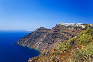Santorini görünümü - Yunanistan