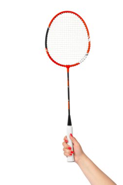 Badminton Raket ile el