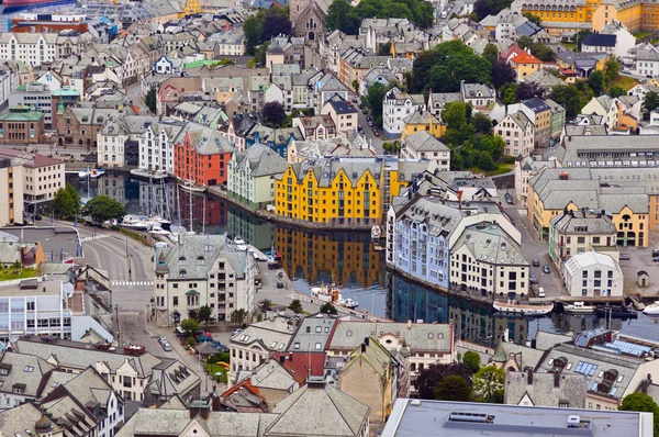 Panoráma města alesund, Norsko — Stock fotografie