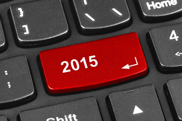 Computer laptop toetsenbord met 2015 sleutel — Stockfoto
