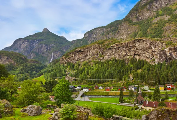 Vesnice v flam - Norsko — Stock fotografie