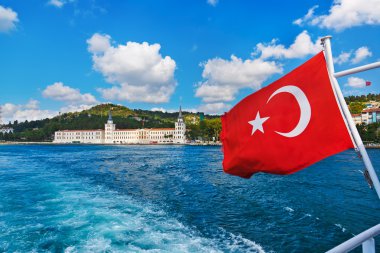 Türkiye'nin bayrak ve Istanbul görünümü