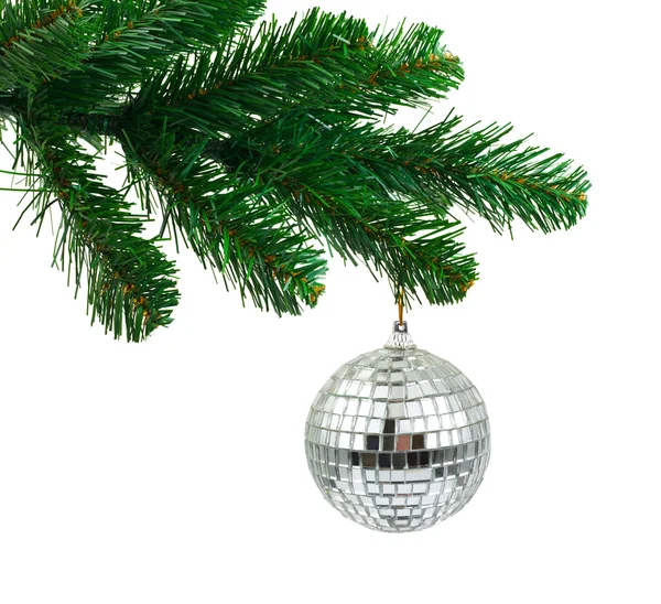 Karácsonyfa, és a mirror ball — Stock Fotó