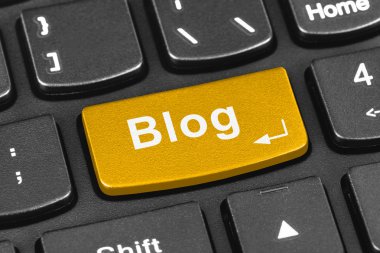 Bilgisayar dizüstü klavye ile Blog anahtar