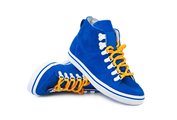 Blauwe sneakers — Stockfoto