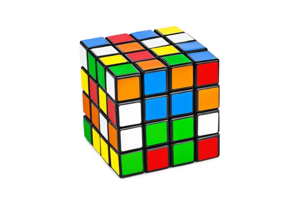 Cube puzzle isolated on white — Stock Photo, Image