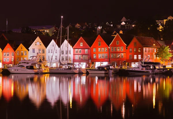 Híres Bryggen street, Bergen - Norvégia — Stock Fotó