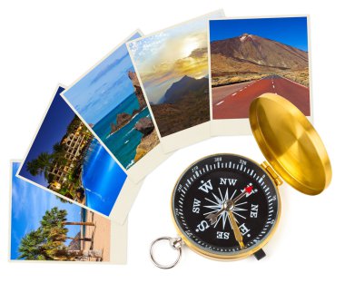 Tenerife Kanarya görüntüleri ve pusula (benim fotoğraf)