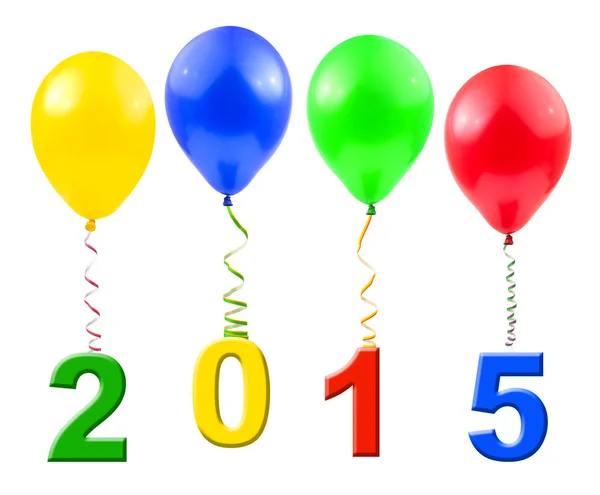 Balloons and 2015 — Stock Photo, Image