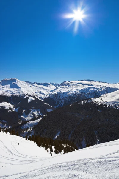 奥地利Bad Gastein山脉滑雪胜地 — 图库照片