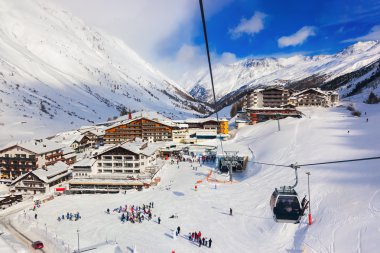 Mountain ski resort obergurgl Avusturya