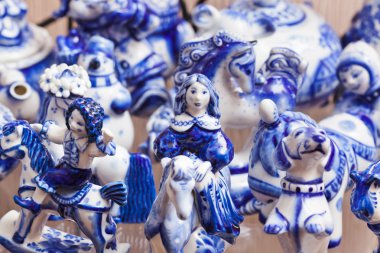 gzhel oyuncak koleksiyonu