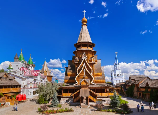 Деревянная церковь в Измайловском Кремле - Московский Русский — стоковое фото