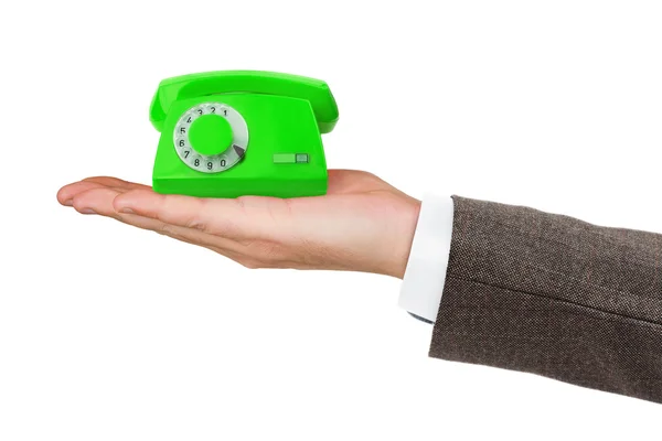 Telephone on hand — Stock Photo, Image