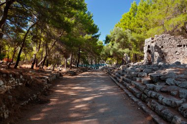 Eski kasaba phaselis Antalya, Türkiye