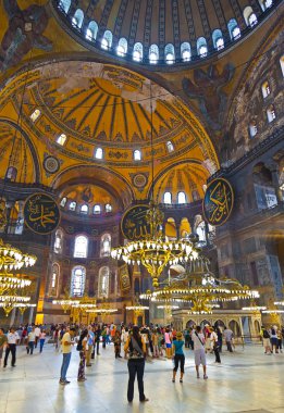 Hagia Sophia interior at Istanbul Turkey clipart