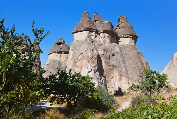 Camini delle fate (formazioni rocciose) in Cappadocia Turchia — Foto Stock