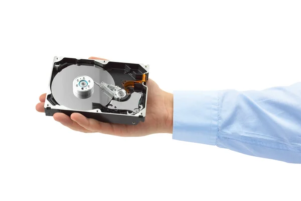 El ve bilgisayar sabit disk — Stok fotoğraf