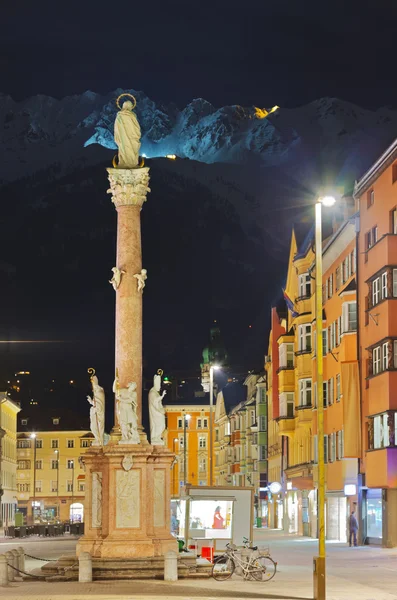 Our Lady statue at old town in Innsbruck Austria — Stock Photo, Image