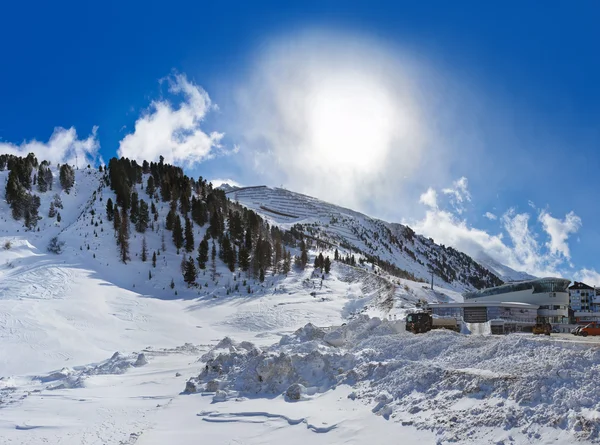 Mountain ski resort obergurgl Österrike — Stockfoto