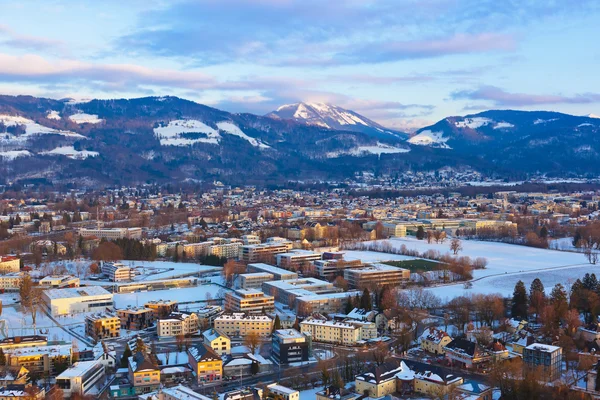 Salzbourg Autriche au coucher du soleil — Photo