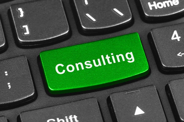 Tastiera per notebook per computer con tasto Consulting — Foto Stock