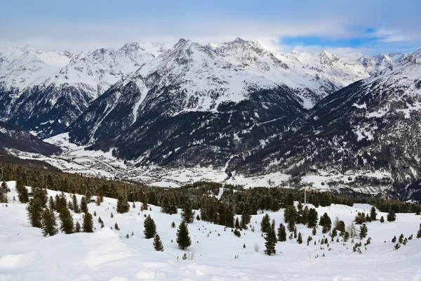 Bergskigebied Solden Oostenrijk — Stockfoto