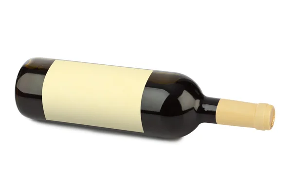 Wine bottle with blank label — Stock Photo, Image