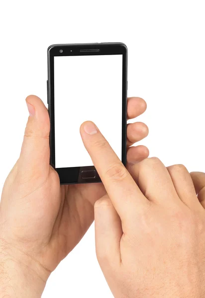 Handen met smartphone — Stockfoto