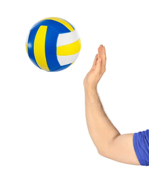 Hand and volleyball — Stock Photo, Image